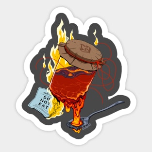 DnDnD Do Not Eat Lava Sticker